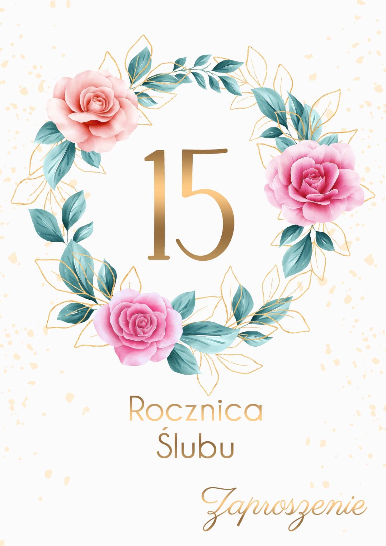 Zaproszenie na rocznicę ślubu Rose Olimpia
