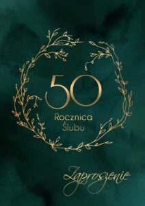 Zaproszenie na rocznicę ślubu Royal Gold
