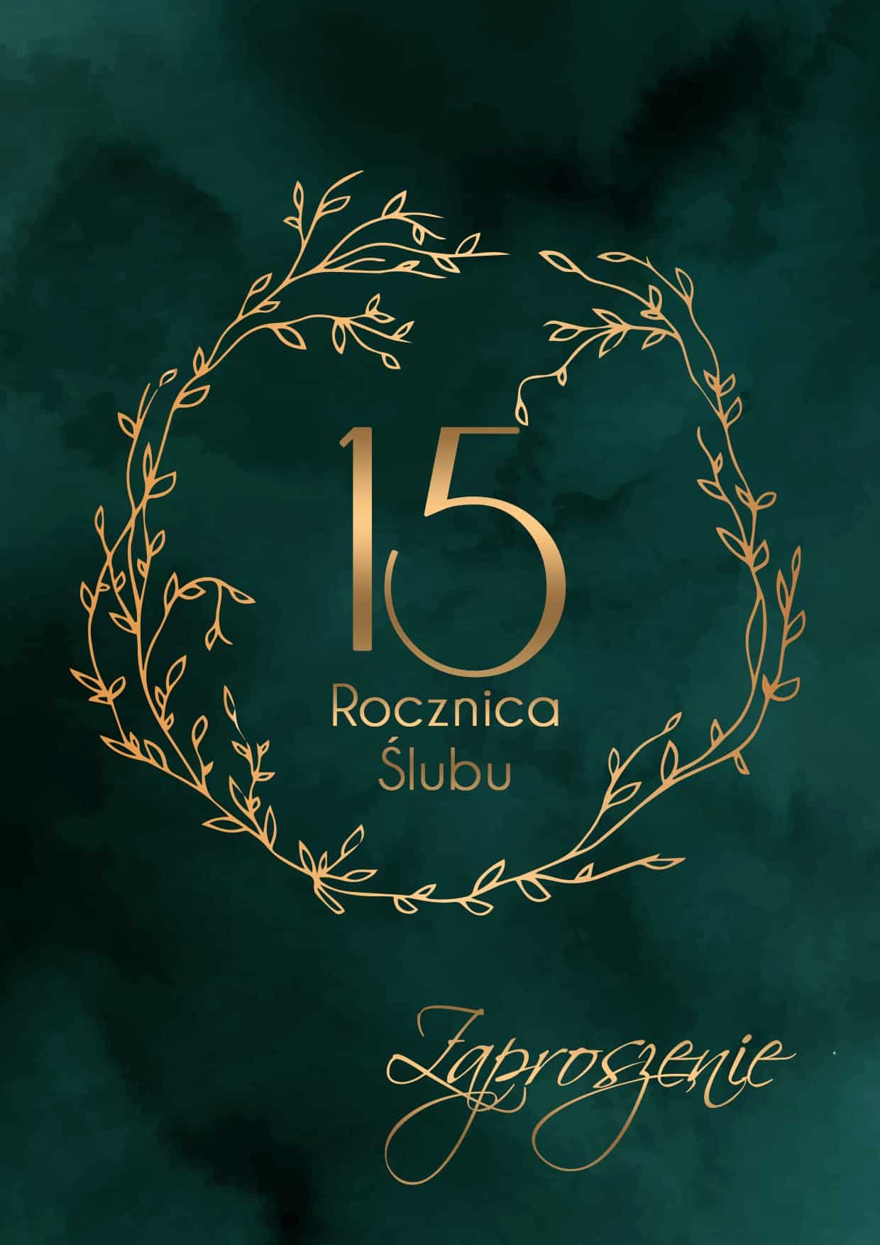 Zaproszenie na rocznicę ślubu Royal Gold