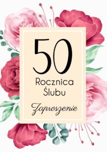 Zaproszenie na rocznicę ślubu Różane Gody