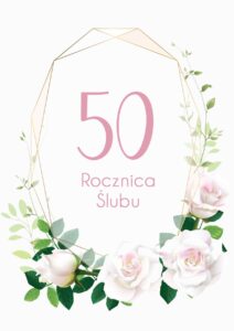 Zaproszenie na rocznicę ślubu White Roses