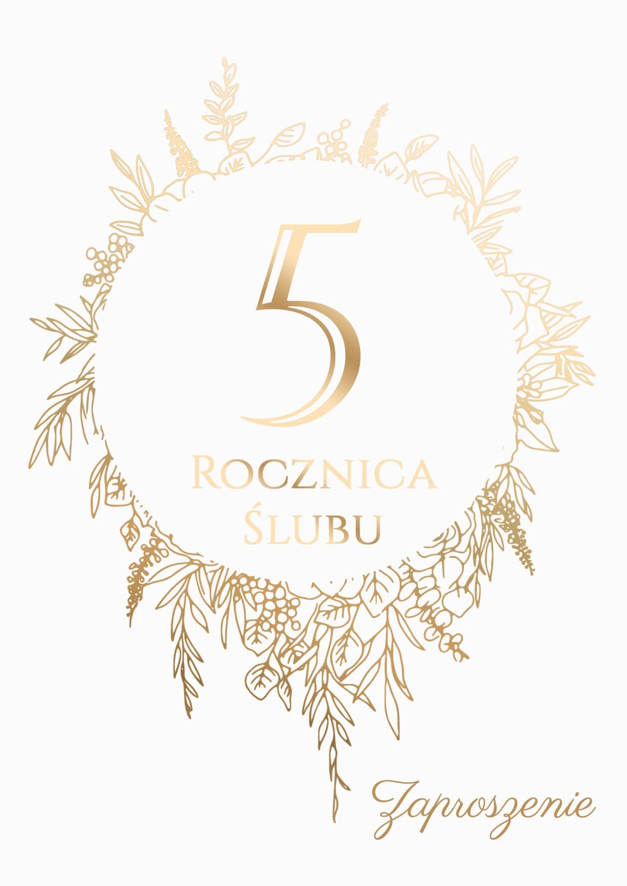 Zaproszenie na rocznicę ślubu Złote Gody