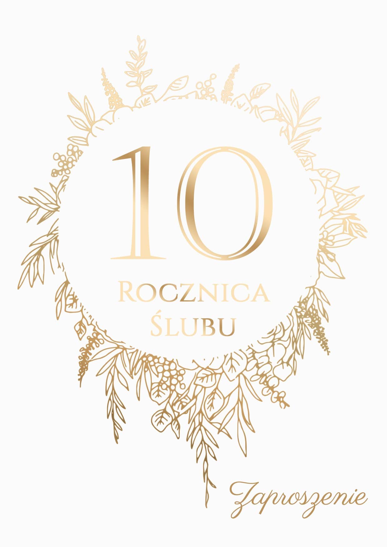 Zaproszenie na rocznicę ślubu Złote Gody
