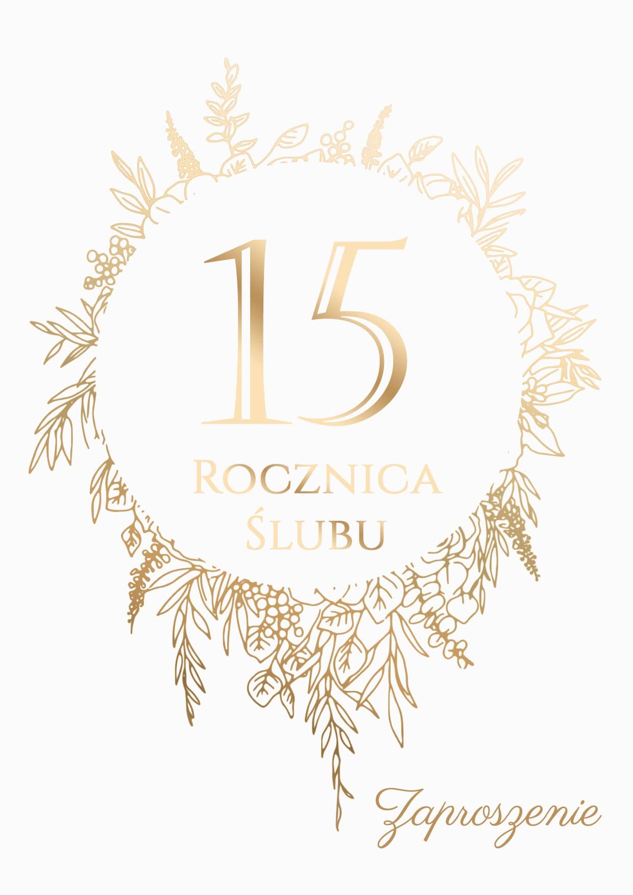 Zaproszenie na rocznicę ślubu Złote Gody