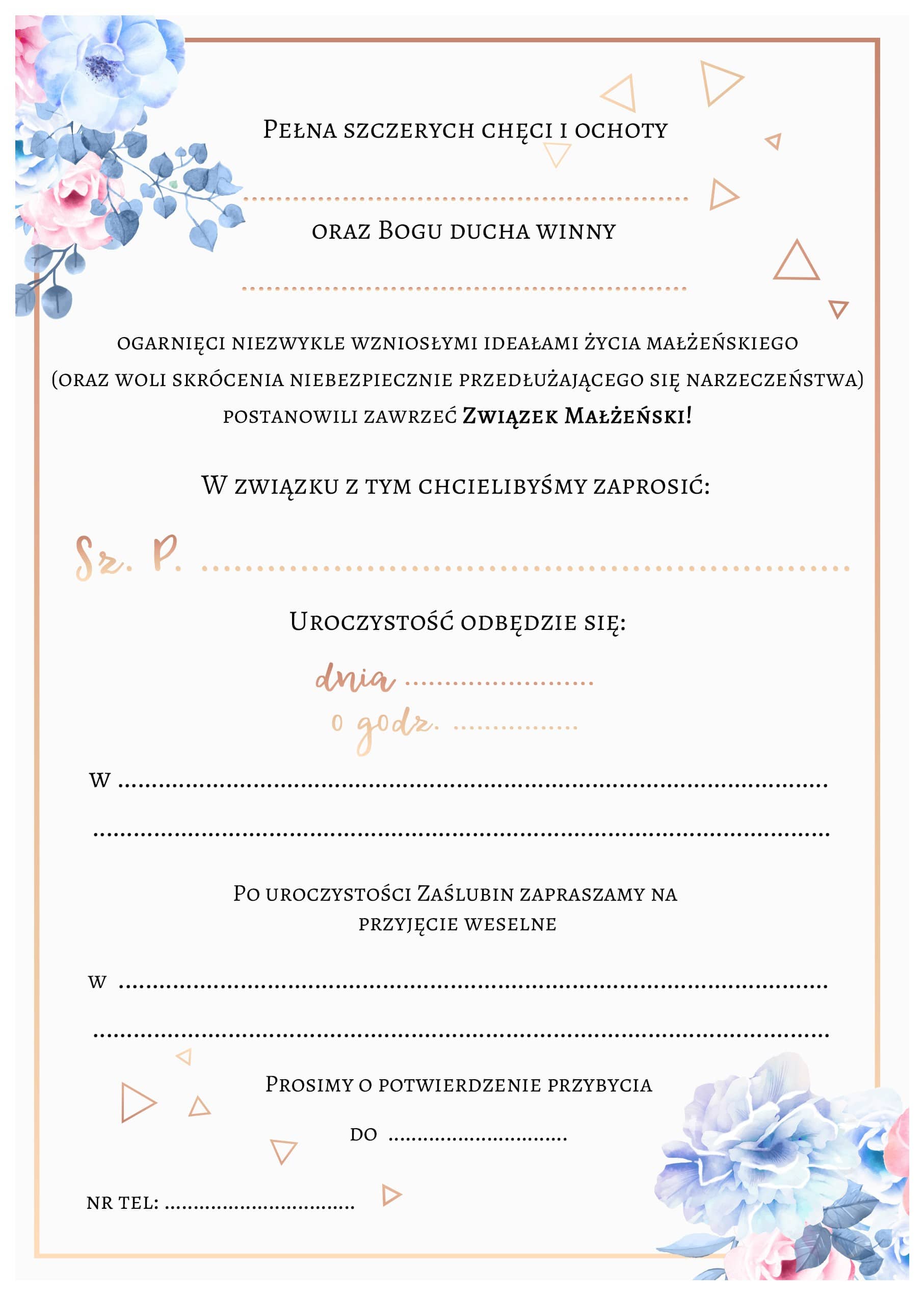 Zaproszenie na ślub Amelia