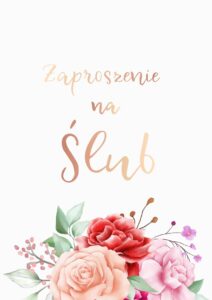 Zaproszenie na ślub Bukiet Panny Młodej