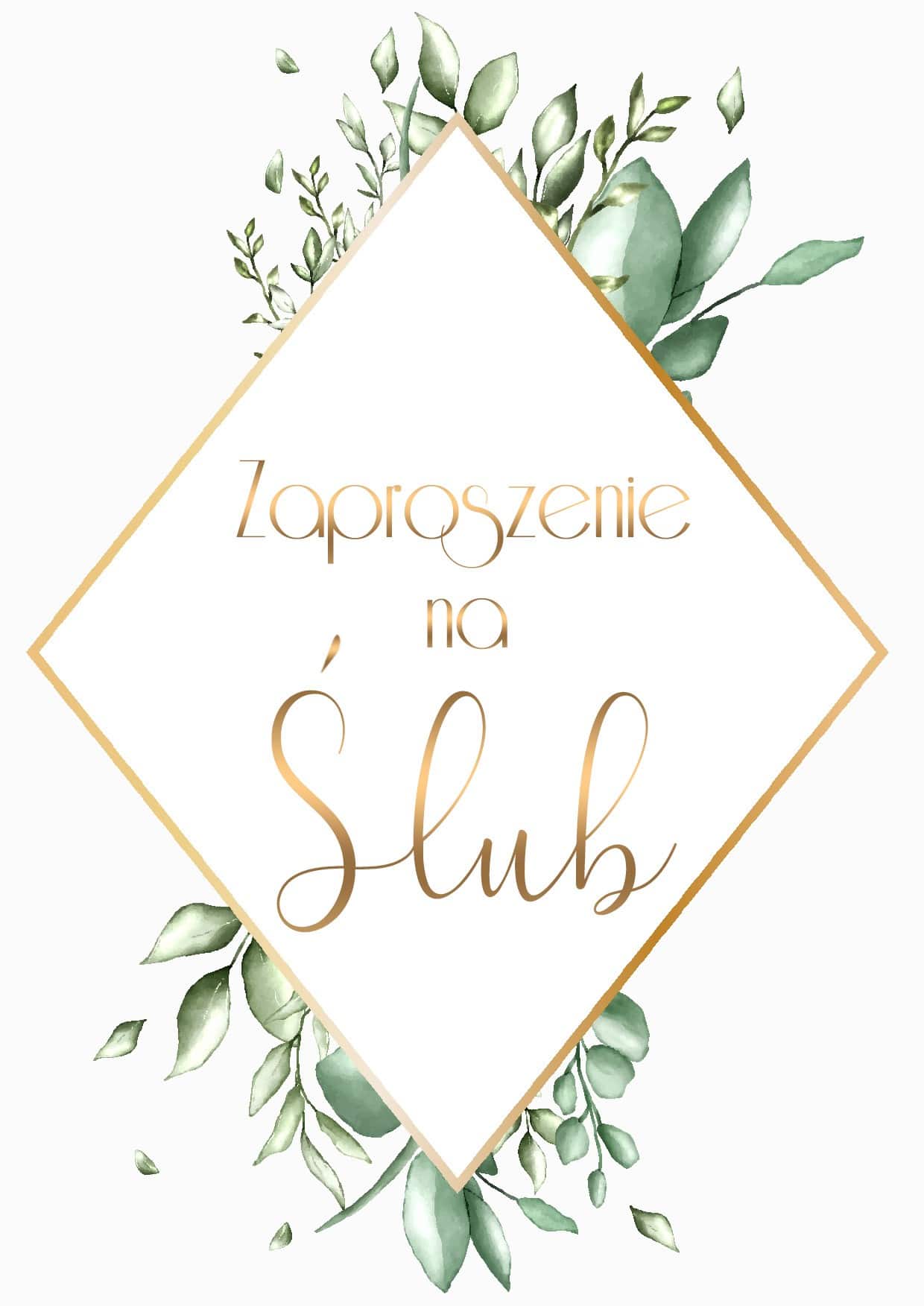 Zaproszenie na ślub Eucalyptus