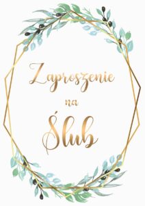 Zaproszenie na ślub Gold Olives