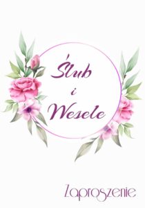 Zaproszenie na ślub Lila Róż