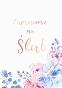 Zaproszenie na ślub Rosie