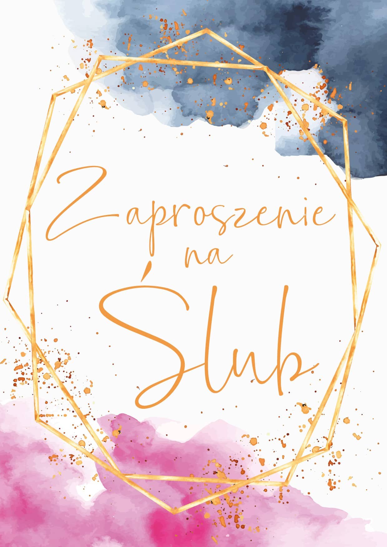 Zaproszenie na ślub Soft Geometric
