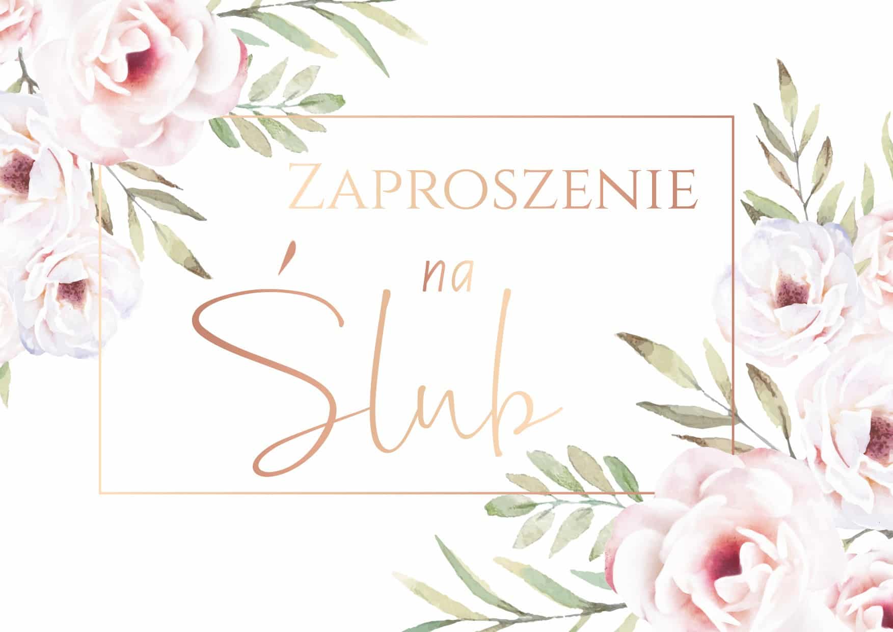 Zaproszenie na ślub Vintage Rose
