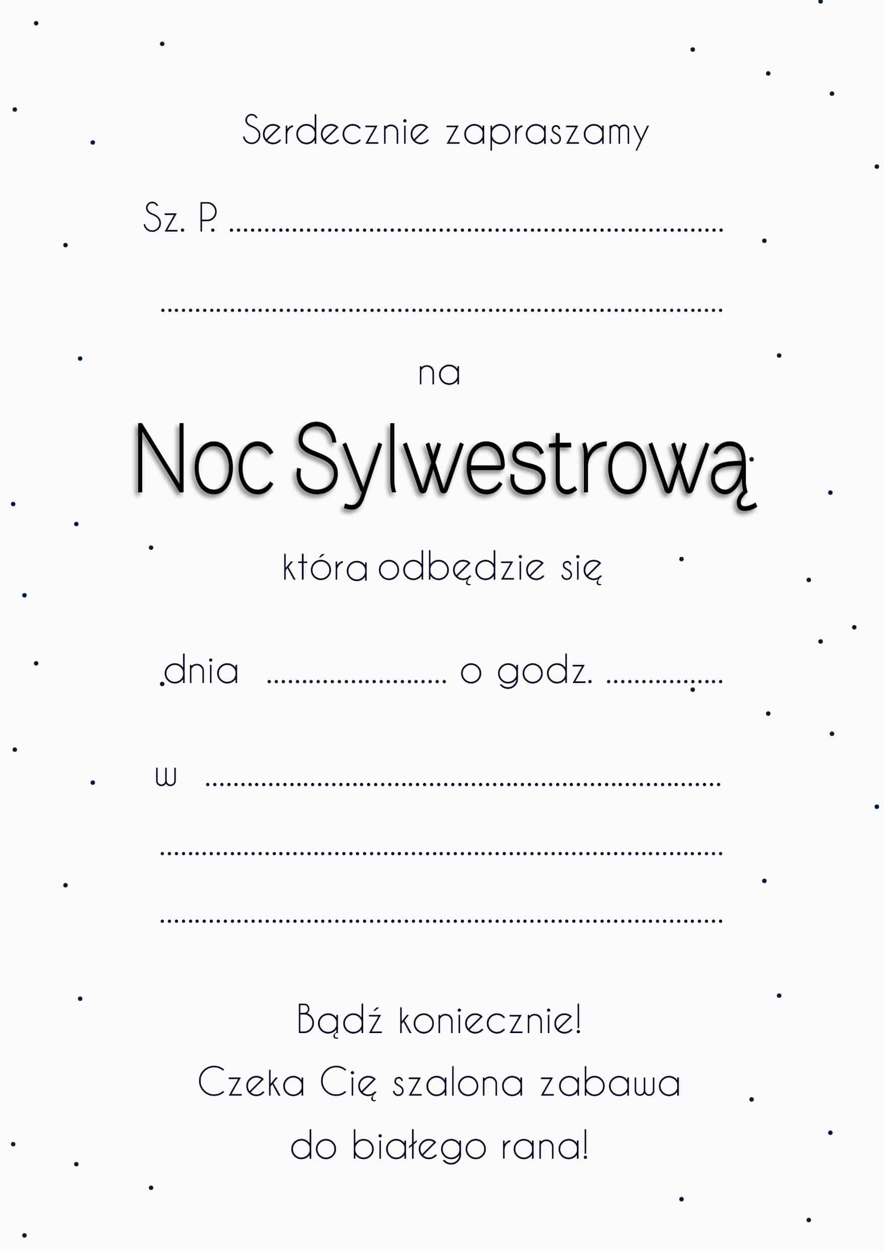 Zaproszenie na sylwestra Classic
