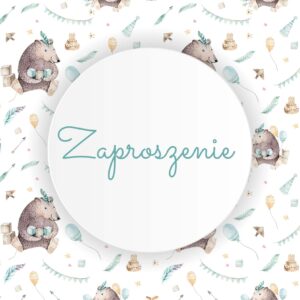 Zaproszenie na Urodzinki Miś Teddy