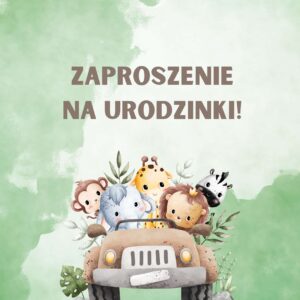Zaproszenie na Urodzinki Safari Baby