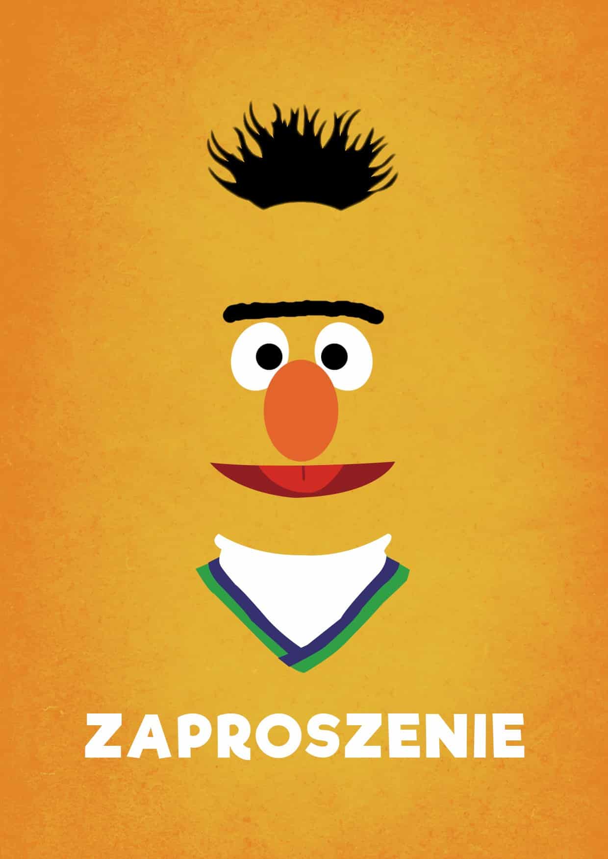 Zaproszenie na urodziny Bert Ulica Sezamkowa