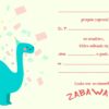 Zaproszenie na urodziny Dinozaury