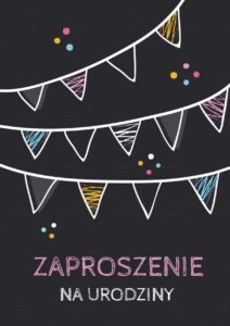Zaproszenie na urodziny Girlanda
