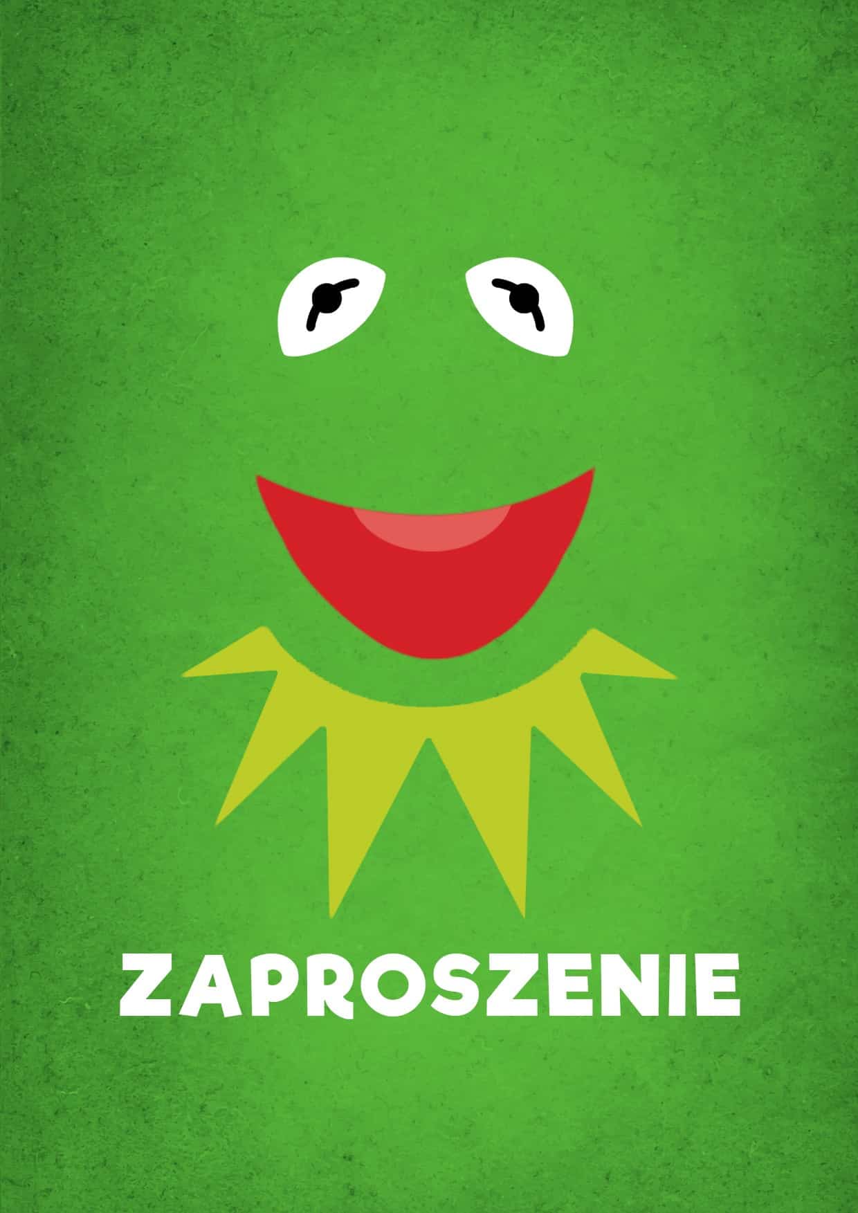 Zaproszenie na urodziny Kermit Ulica Sezamkowa