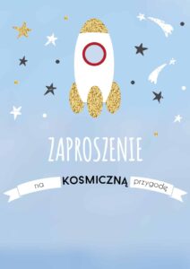 Zaproszenie na urodziny Kosmiczna Przygoda