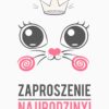 Zaproszenie na urodziny Kotek