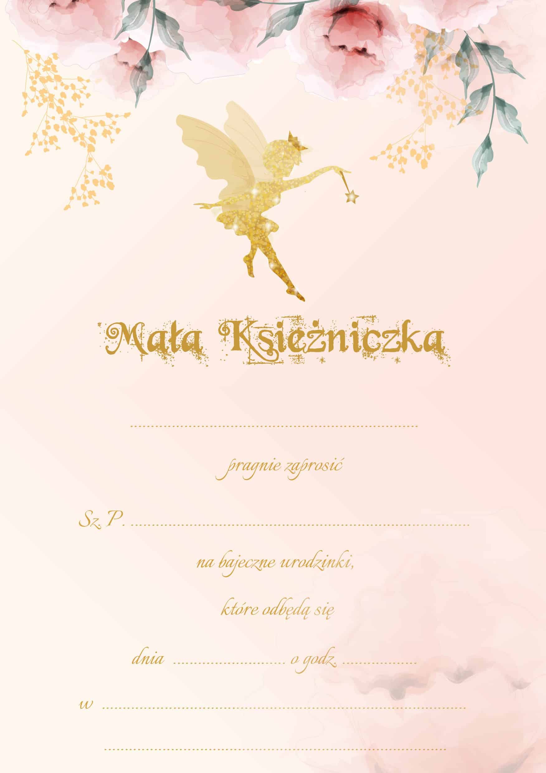 Zaproszenie na urodziny Mała księżniczka