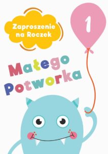 Zaproszenie na urodziny Mały Potworek