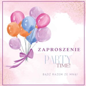Zaproszenie na Urodziny Pink Party