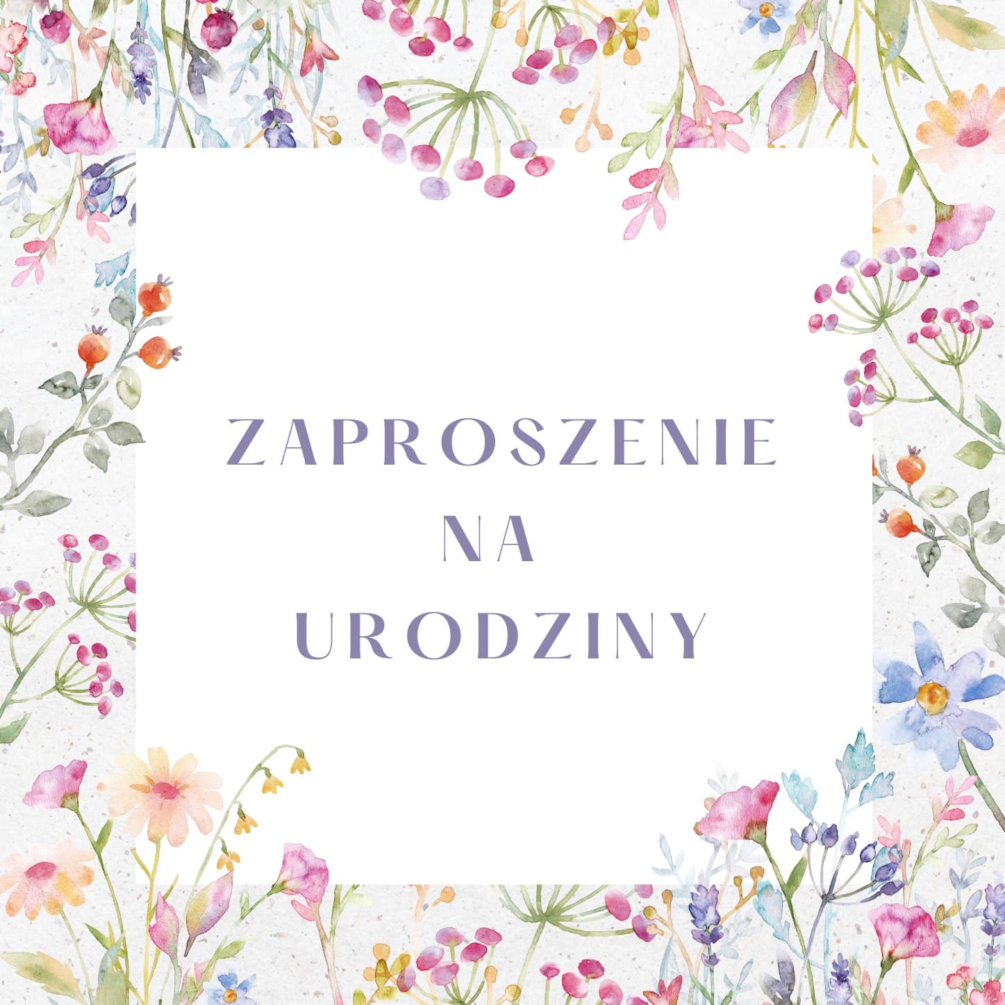 Zaproszenie na Urodziny Wiosenna Łąka