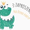 Zaproszenie na urodziny Zielony Dino