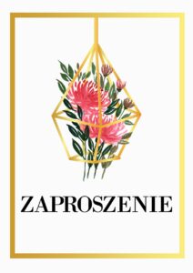 Zaproszenie ślubne Gold Flower