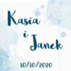 Zaproszenie Ślubne RSVP Aqua Blue