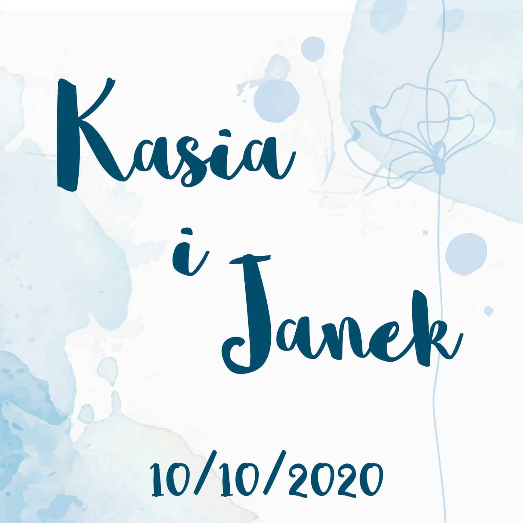 Zaproszenie Ślubne RSVP Aqua Blue