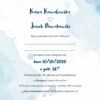 Zaproszenie Ślubne RSVP Aqua Blue