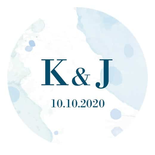Zaproszenie Ślubne RSVP Aqua Blue
