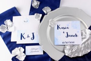 Zaproszenie Ślubne RSVP Aqua Blue