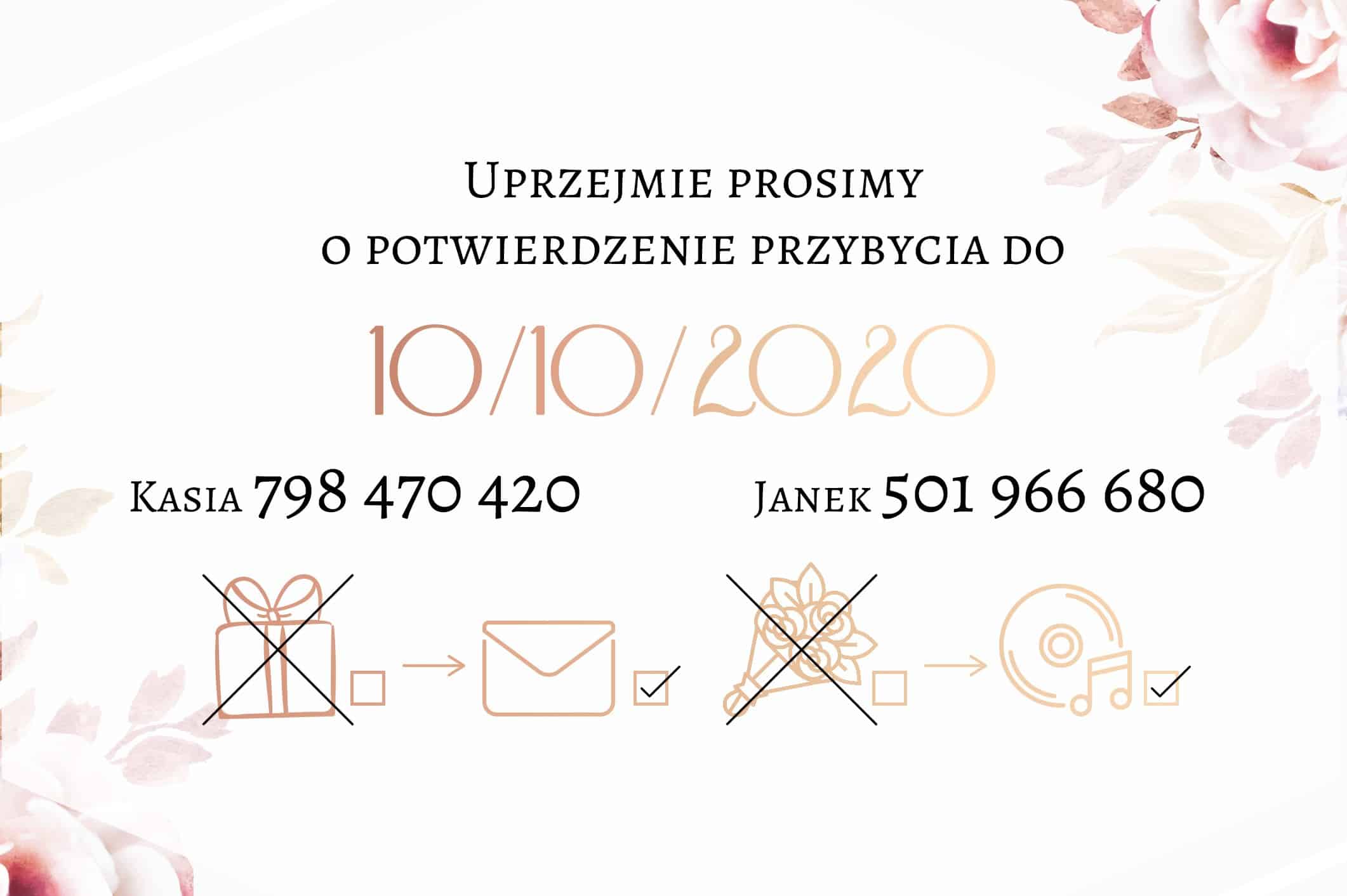 Zaproszenie Ślubne RSVP Babie Lato