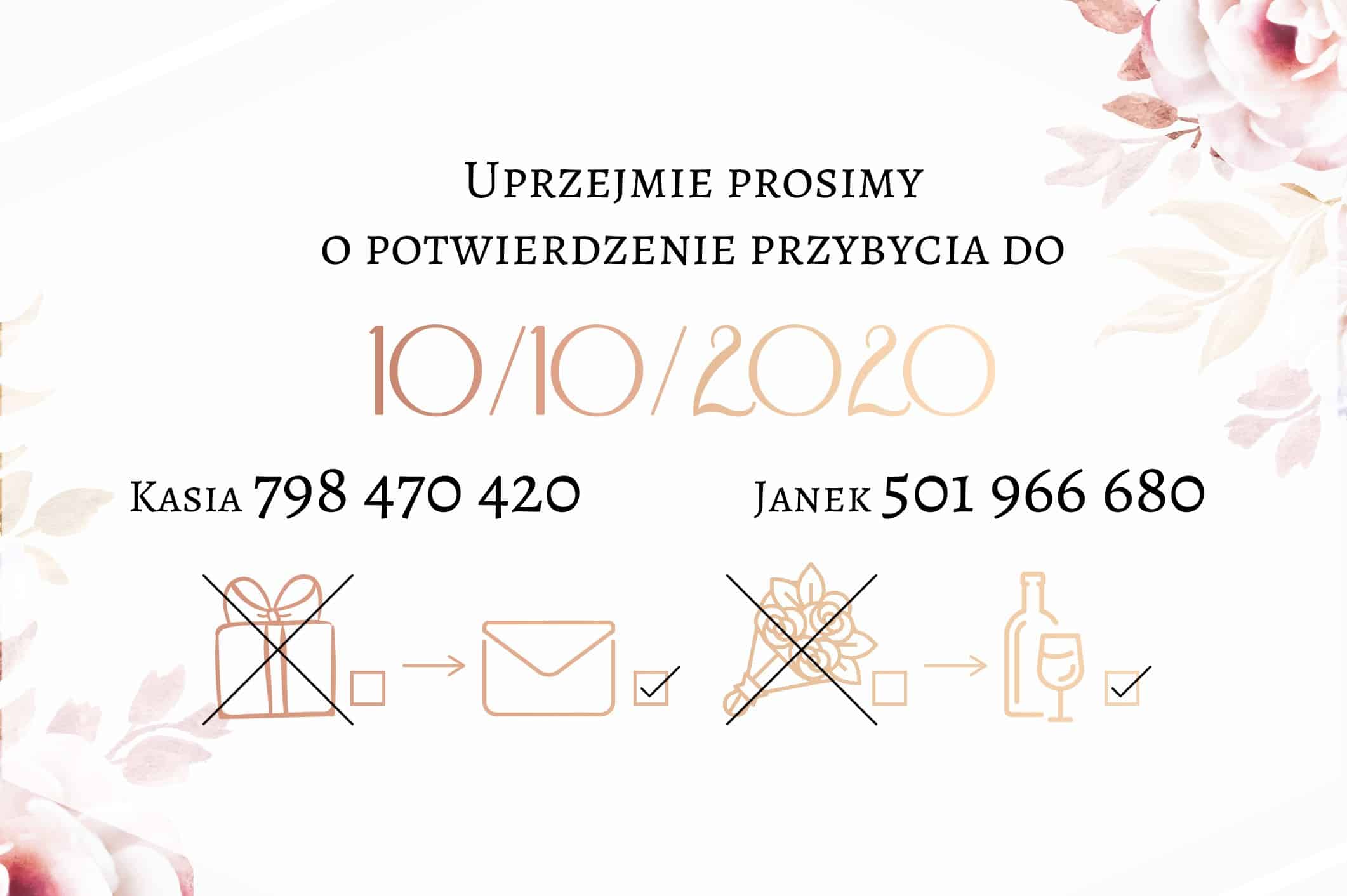 Zaproszenie Ślubne RSVP Babie Lato