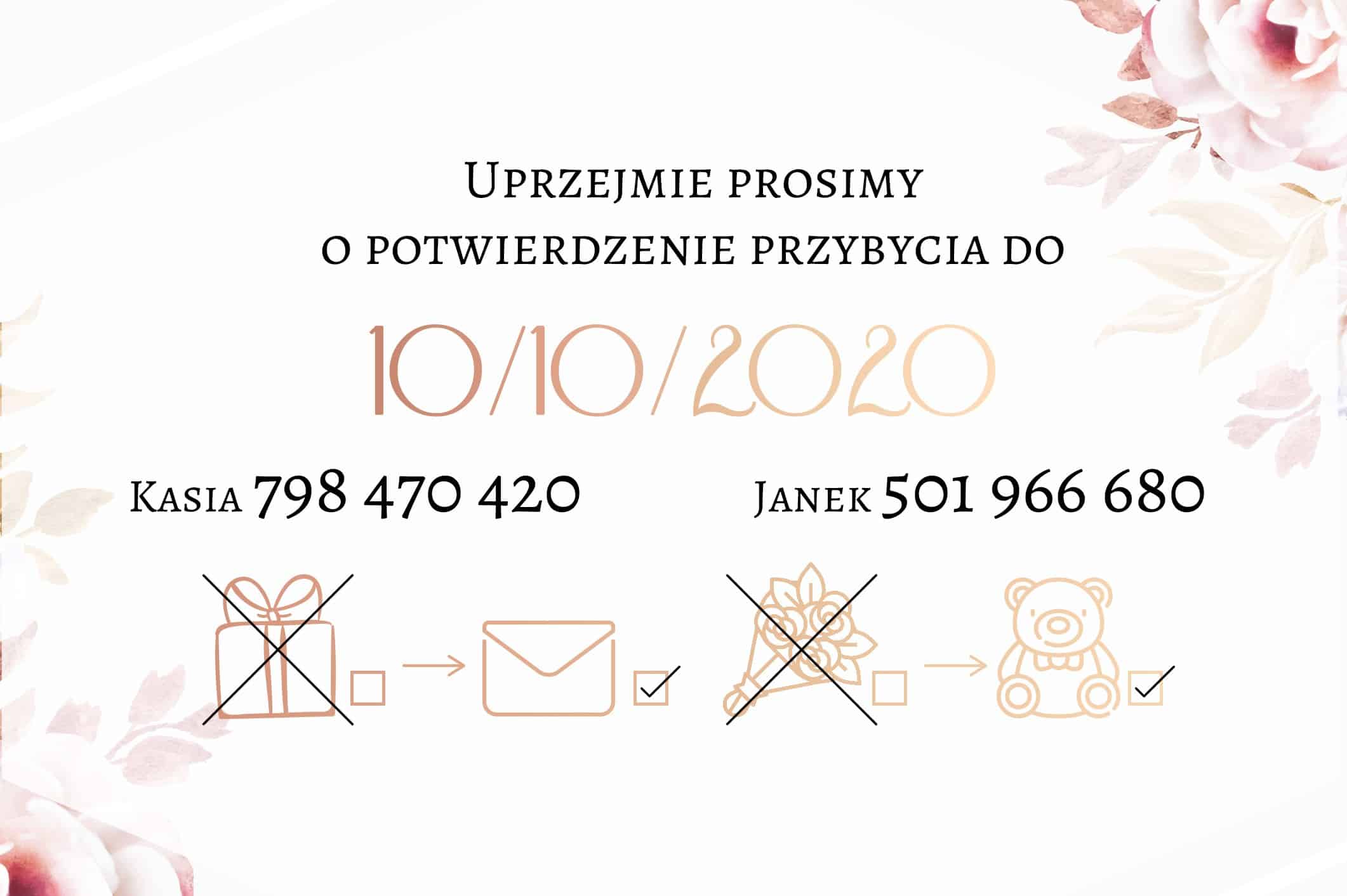 Zaproszenie Ślubne RSVP Babie Lato