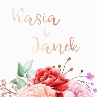 Zaproszenie Ślubne RSVP Bukiet Panny Młodej
