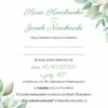 Zaproszenie Ślubne RSVP Cold Mint Leaf