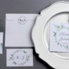 Zaproszenie Ślubne RSVP Cold Mint Leaf