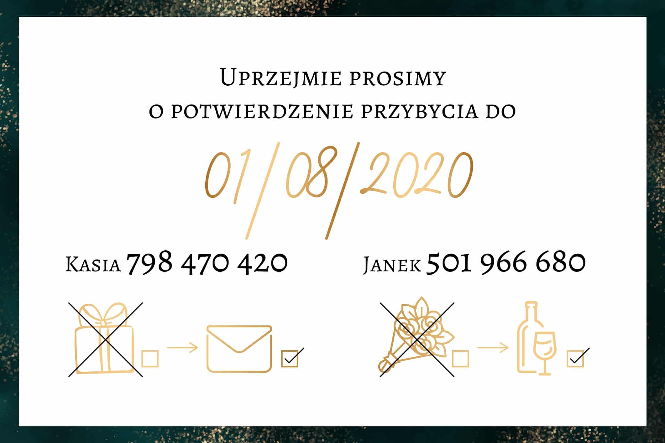 Zaproszenie Ślubne RSVP Dandelion