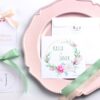 Zaproszenie Ślubne RSVP Flower Rings