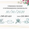 Zaproszenie Ślubne RSVP Flower Sage