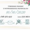 Zaproszenie Ślubne RSVP Flower Sage