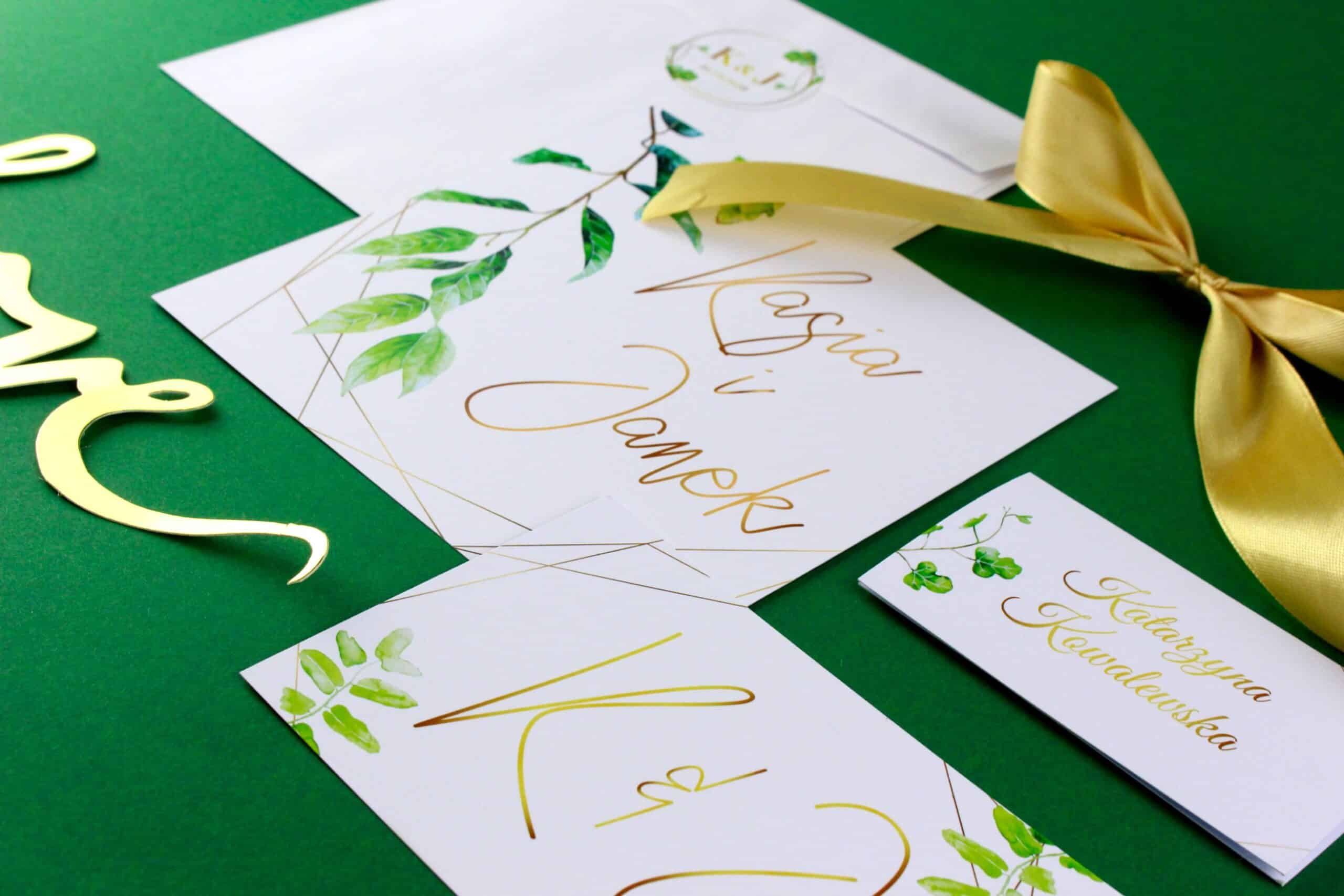 Zaproszenie Ślubne RSVP Geo Spring