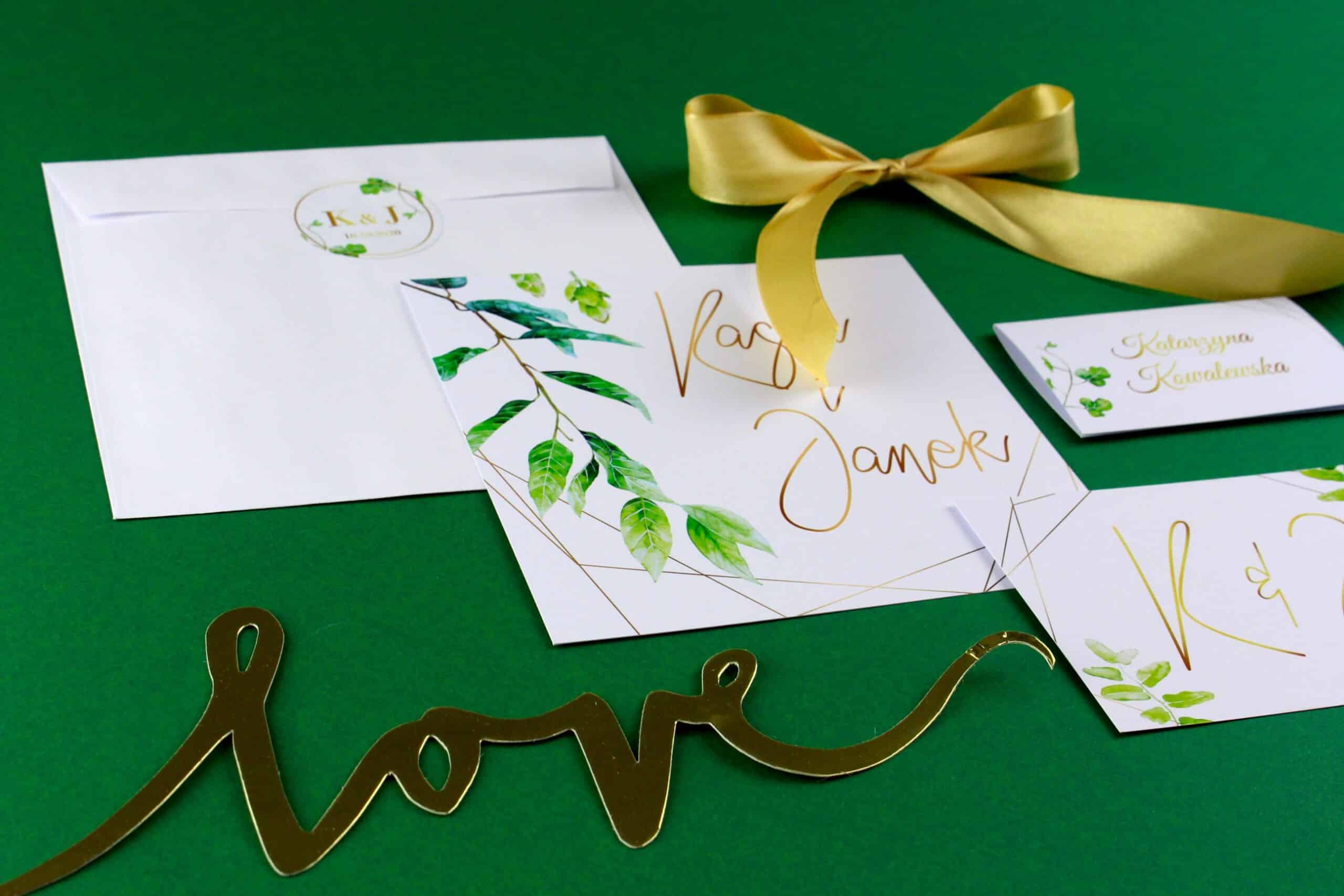 Zaproszenie Ślubne RSVP Geo Spring