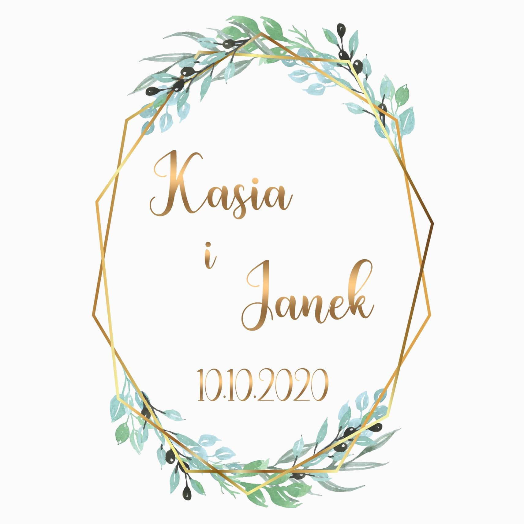 Zaproszenie Ślubne RSVP Gold Olives