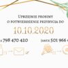 Zaproszenie Ślubne RSVP Gold Olives